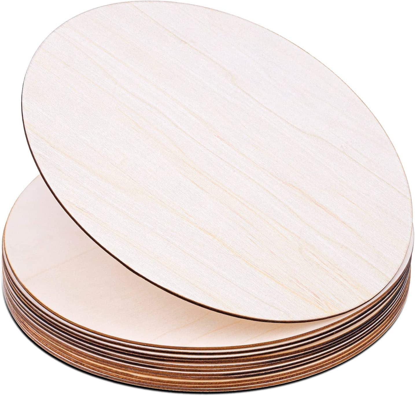 Wood Circles for Crafts, 12 Pack 12 Inch Unfinished Wood Rounds Wooden ...