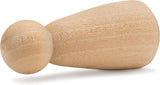 Wood Peg Dolls Unfinished 2 Inch, Mom/Angel Shape, Pack of 25 Birch Wooden Peg People for Crafting, Miniature Figures WoodArtSupply