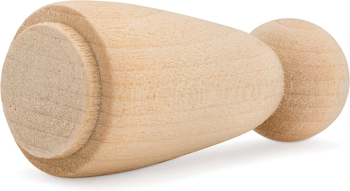 Wood Peg Dolls Unfinished 2 Inch, Mom/Angel Shape, Pack of 25 Birch Wooden Peg People for Crafting, Miniature Figures WoodArtSupply