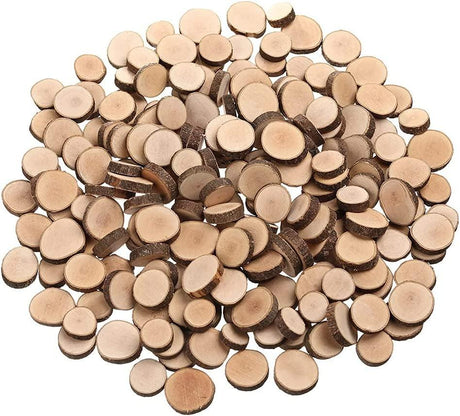 Wood Slices Tiny Log Slices Unfinished Natural 100Pcs Kids Crafts Painting Toys DIY Wedding Home Centerpieces 1.5-2.5Cm WoodArtSupply