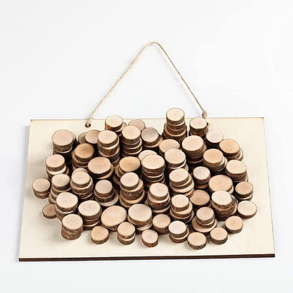 Wood Slices Tiny Log Slices Unfinished Natural 100Pcs Kids Crafts Painting Toys DIY Wedding Home Centerpieces 1.5-2.5Cm - WoodArtSupply
