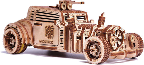 Wood Trick Apocalyptic 3D Wooden Model Car Kit - Build & Ride Up to 26 Feet WoodArtSupply