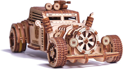 Wood Trick Apocalyptic Car 3D Wooden Puzzles for Adults and Kids to Build Rides up to 26 Feet Wooden Model Car Kits - WoodArtSupply