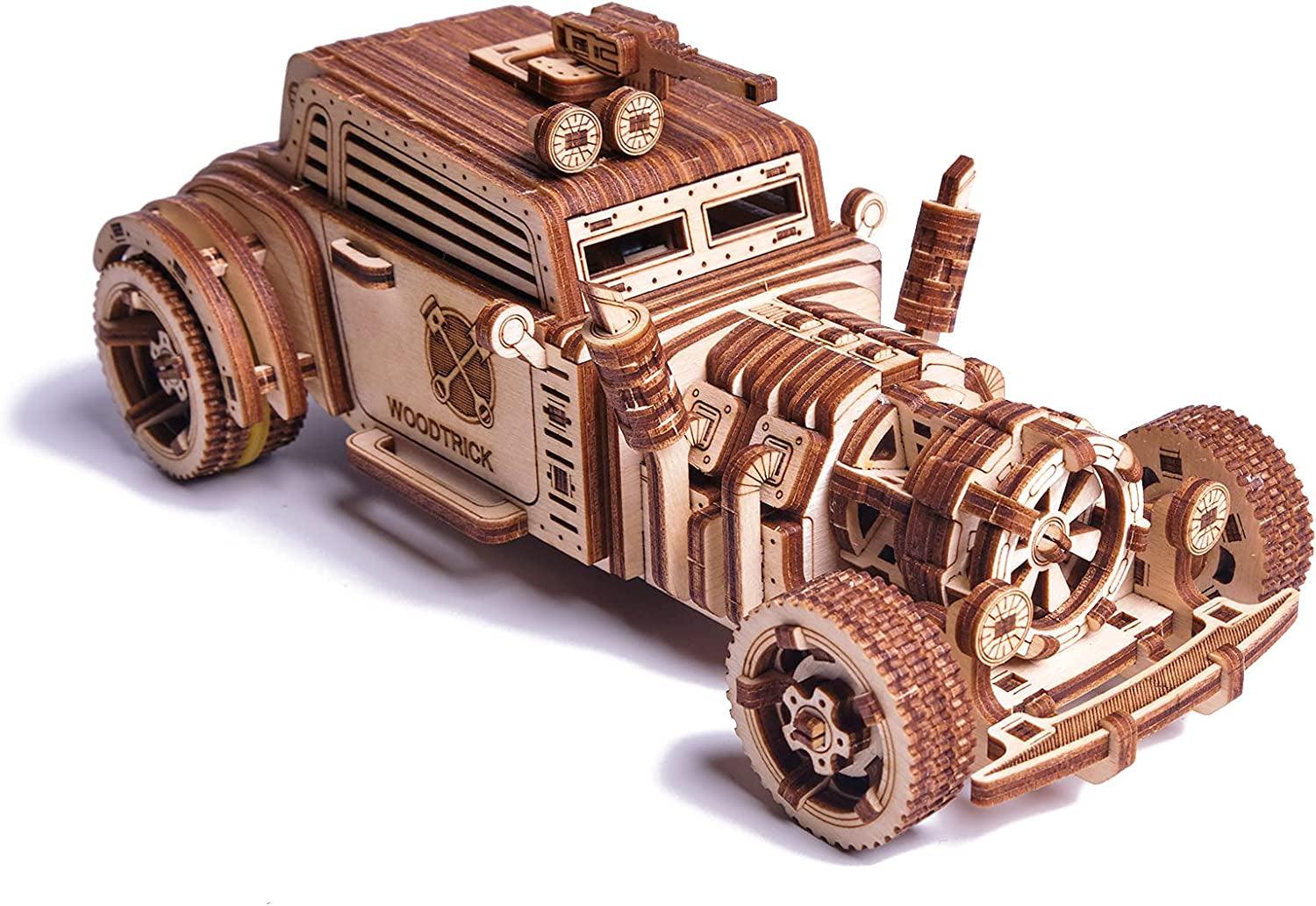 Wood Trick Apocalyptic Car 3D Wooden Puzzles for Adults and Kids to Build Rides up to 26 Feet Wooden Model Car Kits - WoodArtSupply