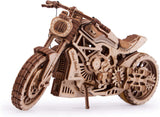 Wood Trick Eco-Friendly Rubber Band Motor Motorcycle Model Kit - 3D Wooden Puzzle (10x4 inches) WoodArtSupply