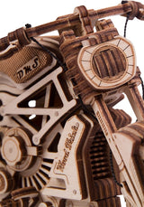 Wood Trick Eco-Friendly Rubber Band Motor Motorcycle Model Kit - 3D Wooden Puzzle (10x4 inches) WoodArtSupply