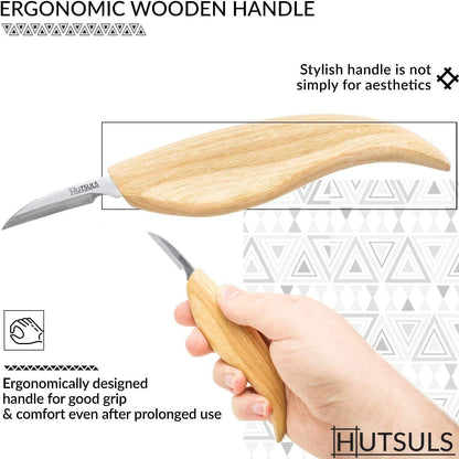 Wood Whittling Kit for Beginners Razor Sharp Wood Carving Knife Set Whittling Knife for Kids and Adults (8 Pieces) - WoodArtSupply