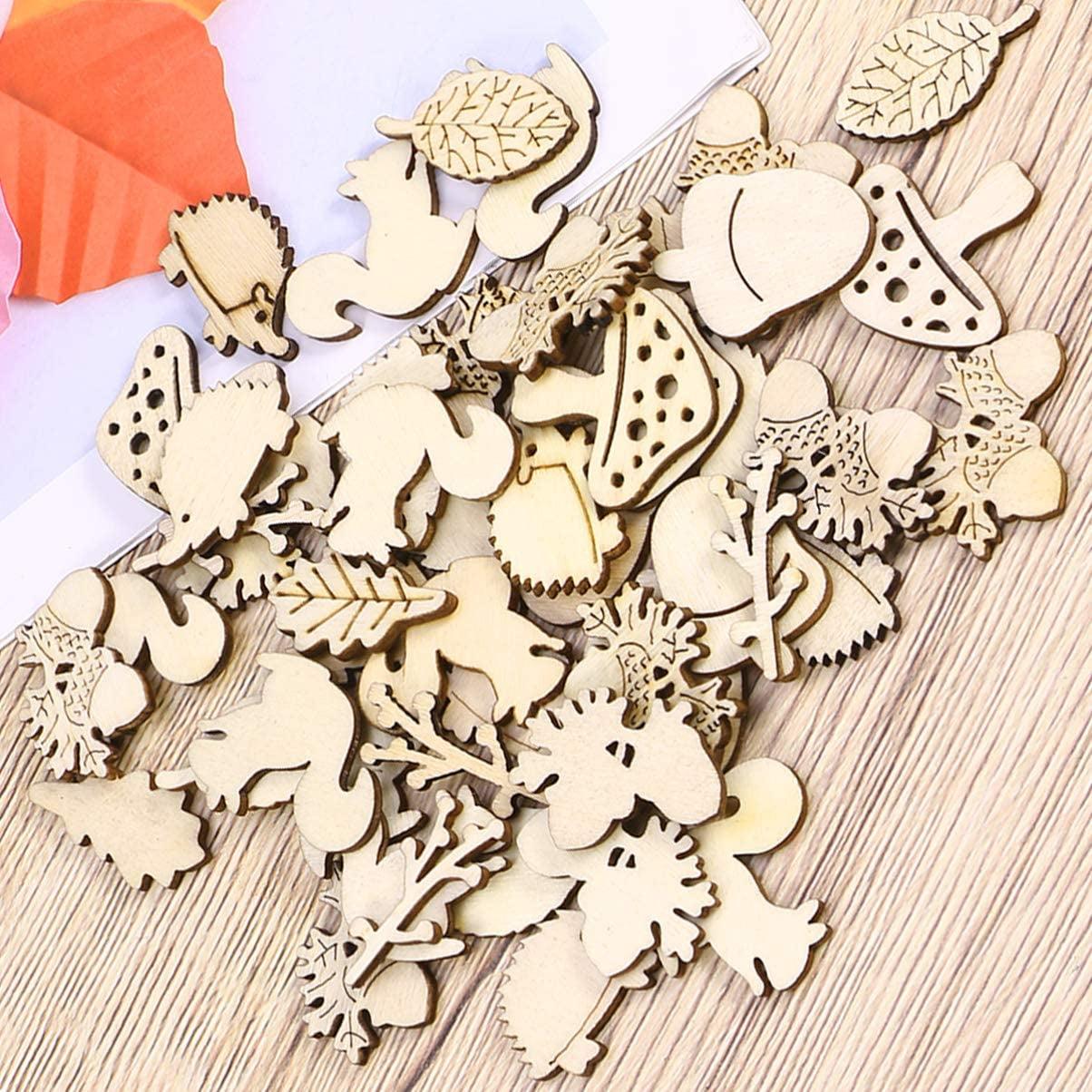 Wooden Animals and Plants Shaped Cutouts Wood Ornament for Crafts Projects, Home/Party Decorations WoodArtSupply