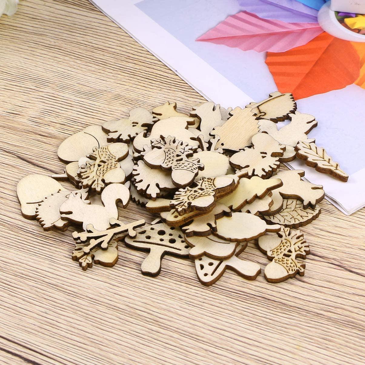 Wooden Animals and Plants Shaped Cutouts Wood Ornament for Crafts Projects, Home/Party Decorations WoodArtSupply