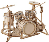 3D Wooden DIY Drum Kit Model for Kids - 246 Piece Puzzle WoodArtSupply