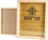 Wooden Picture Frames 8X10" Real Glass Set of 2 100% Eco Unfinished Wood Thick Borders Natural WoodArtSupply