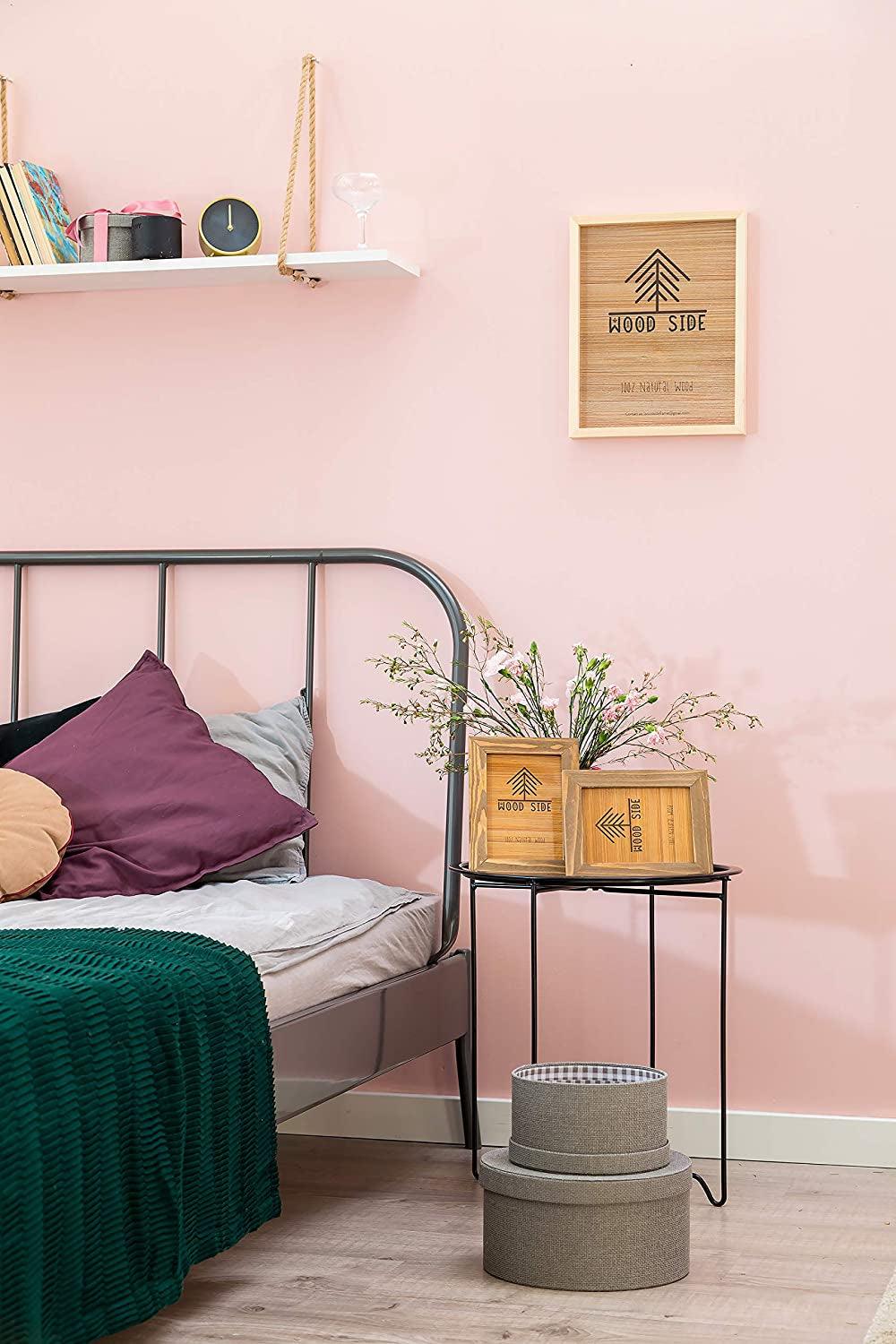 Wooden Picture Frames 8X10" Real Glass Set of 2 100% Eco Unfinished Wood Thick Borders Natural WoodArtSupply