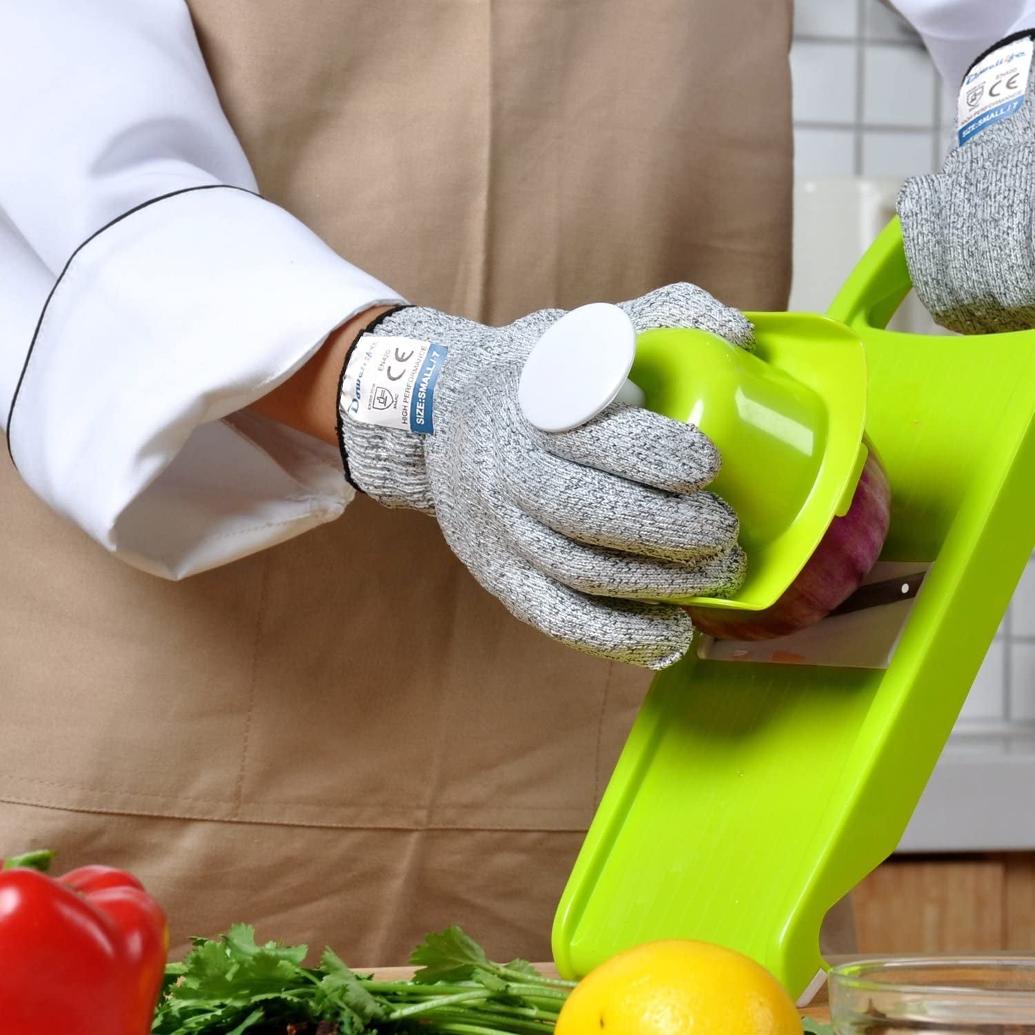 Cut Resistant Gloves Food Grade Level 5 Protection, Safety Kitchen Cuts Gloves for Oyster Shucking, Fish Fillet Processing, Mandolin Slicing, Meat WoodArtSupply