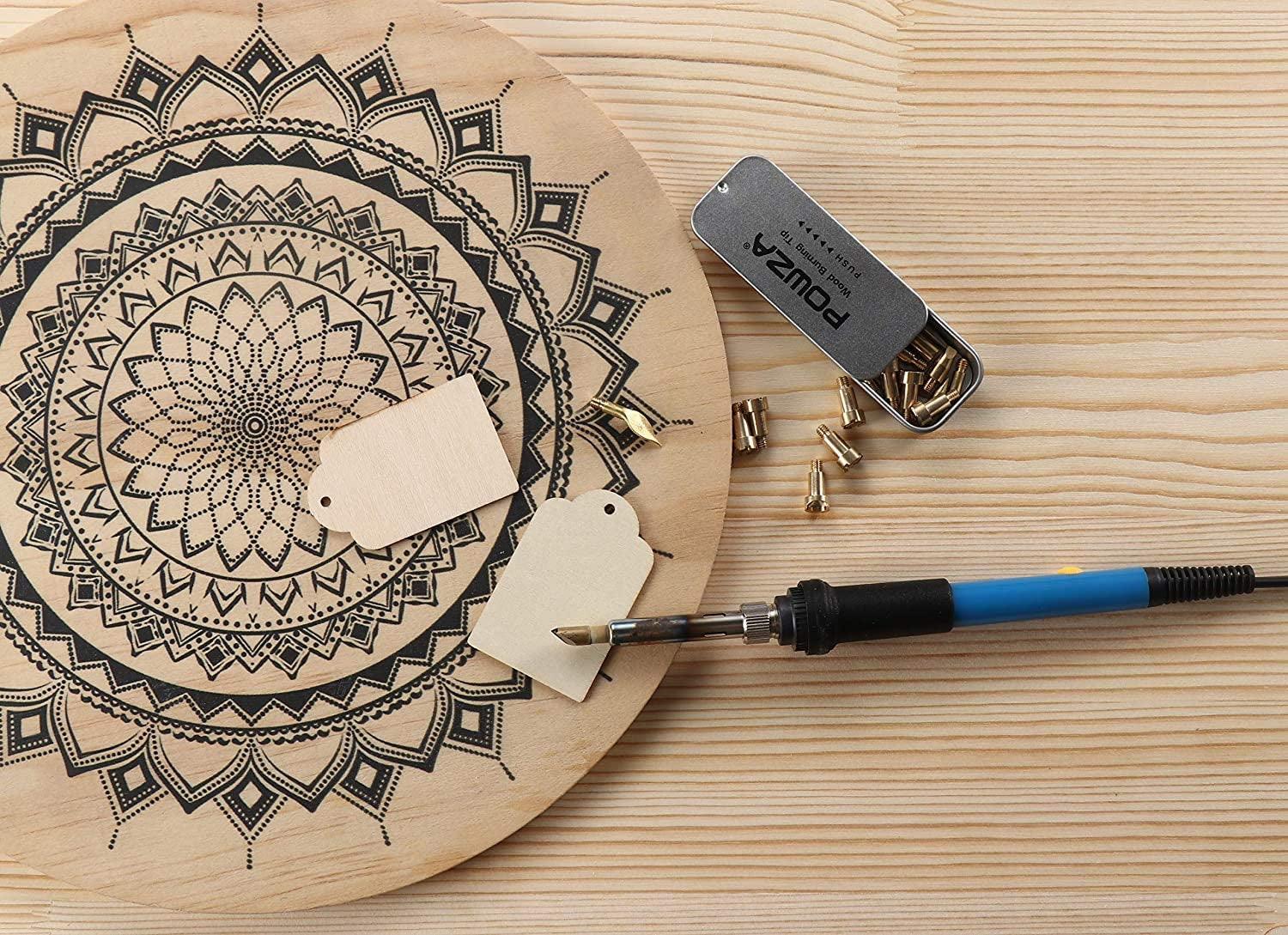 72Pcs Wood Burning Kit for Beginners, Adjustable Professional Wood Burner Pen Tool WoodArtSupply