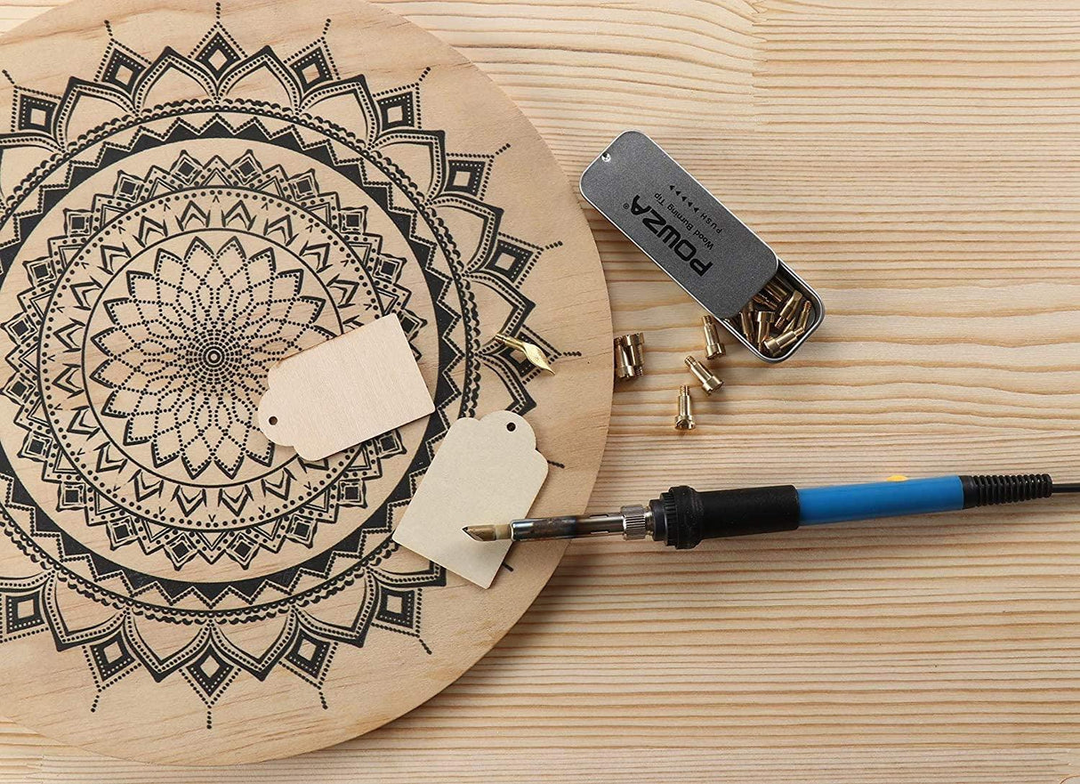 72Pcs Wood Burning Kit for Beginners, Adjustable Professional Wood Burner Pen Tool WoodArtSupply