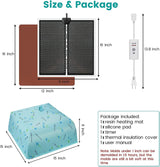 Epoxy Heating Mat with Cover Timer, Heat Pad for Resin Molds, Fast Curing Drying Warming Machine WoodArtSupply