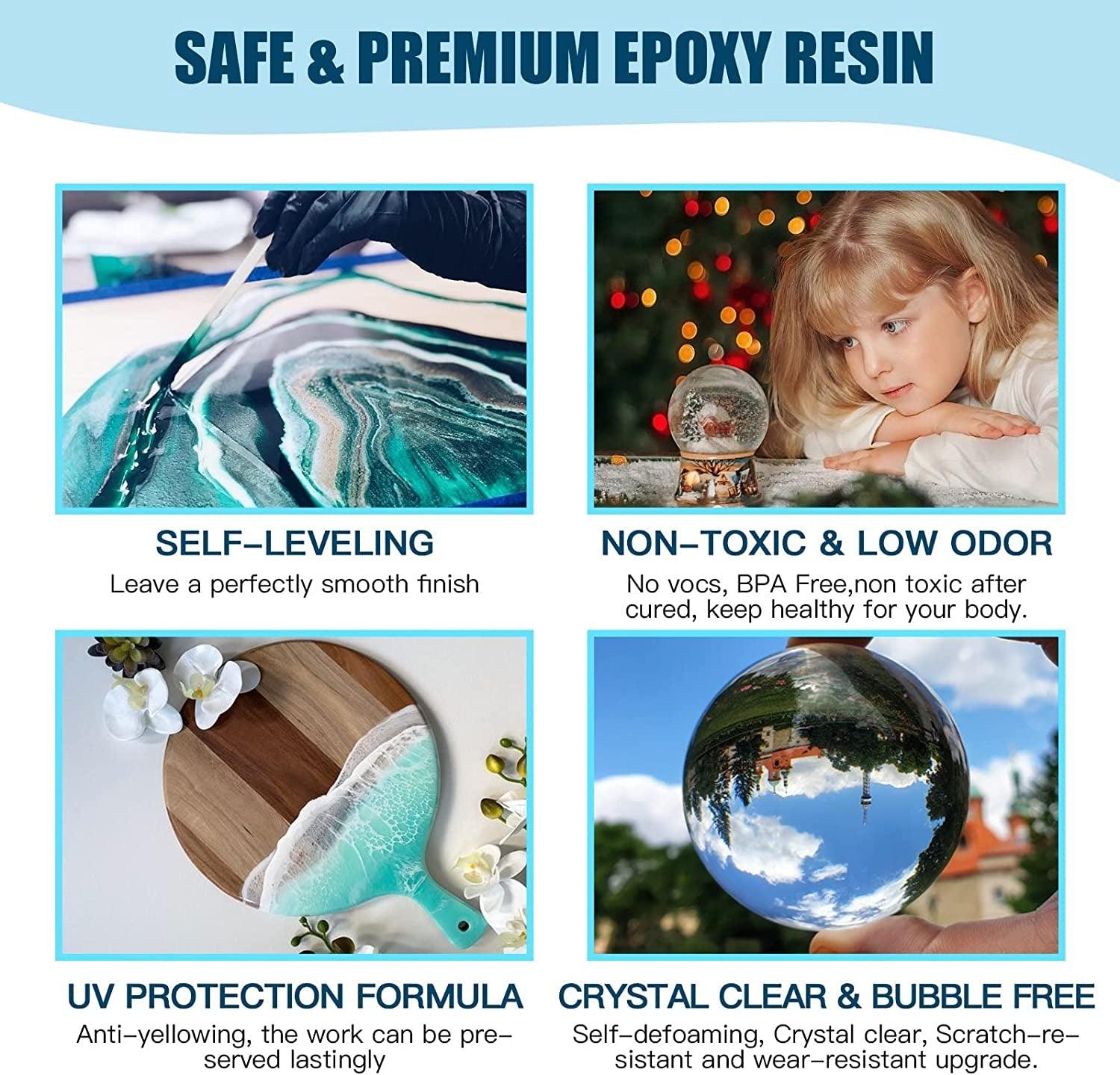 Epoxy Resin Kit for Beginners, Resin Kit with Coaster Molds, Silicone Molds Kit, Pigments WoodArtSupply