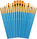 Paint Brushes Set, 20 Pcs Paint Brushes for Acrylic Painting, Oil Watercolor Acrylic Paint Brush WoodArtSupply