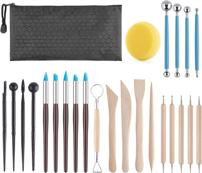 Clay Tools Kit, 24 PCS Polymer Clay Tools, Ceramics Clay Sculpting Tools Kits