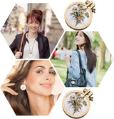 Mini Embroidery Hoop Mini Wood Hoop Ring Wooden round Crossing Stitch Hoop Small Display Frame Circle for DIY Pendant Embroidery Frame Craft (1.2 X 1 WoodArtSupply