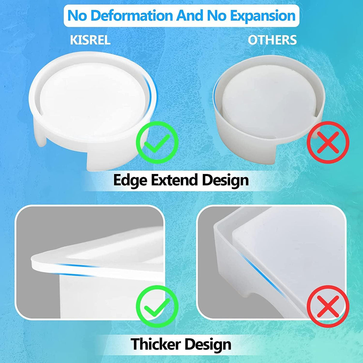 18 Pieces Resin Coaster Molds, Coaster Molds for Epoxy Resin, Coaster Resin Mold with Storage Box Mold for DIY Art Craft Cup Mats WoodArtSupply