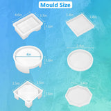 18 Pieces Resin Coaster Molds, Coaster Molds for Epoxy Resin, Coaster Resin Mold with Storage Box Mold for DIY Art Craft Cup Mats WoodArtSupply