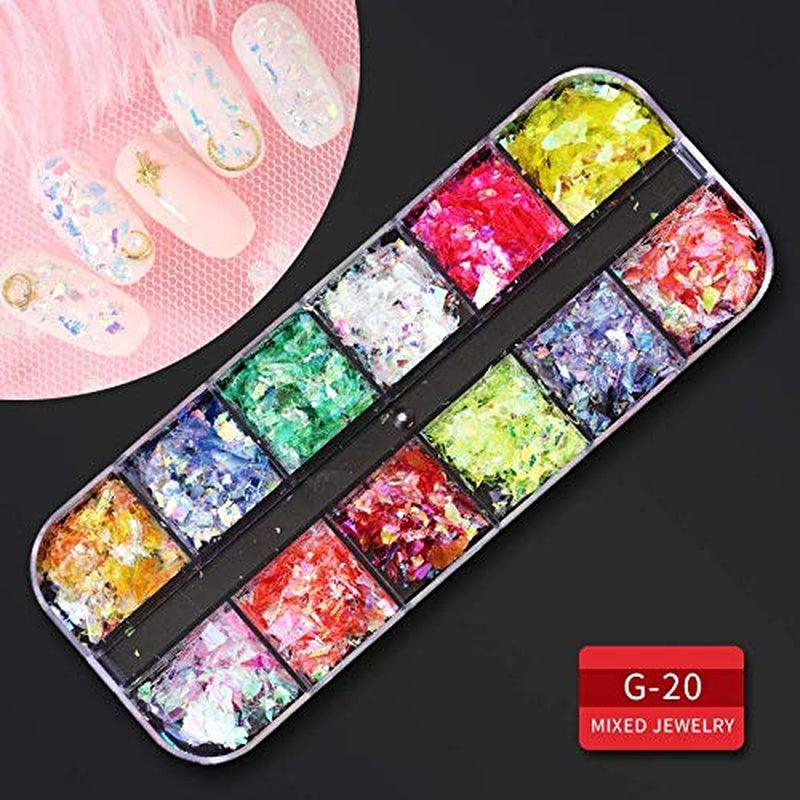 9 Boxes Nail Rhinestones,Nail Gems Nail Diamonds,Nail Art Studs Nail Crystals Nail Sequins for Nails Kit with 1 Tweezers and 3 Pen for Nail Art WoodArtSupply