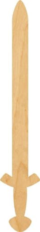 3 Pcs Viking Sword Supply 3" Wooden Shape Ornaments Unique Unpainted Smooth Surface Unfinished Laser Cutout Wood Sheets Boards for Crafts 1/8 Inch Generic