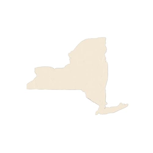 New York State Map Silhouette Wood Craft Unfinished Wooden Cutout Art DIY Wood Signs Inspirational Wall Plaque Farmhouse Wood Hanging Wall Art Decor WoodArtSupply