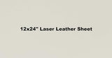 12" x 24" Laserable Leather Sheets with Heat Transfer Adhesive Backing, CO2 Laser Engraving Supplies, for Glowforge Supplie (Solid White/Black, 2) Generic