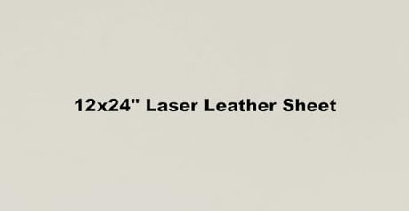 12" x 24" Laserable Leather Sheets with Heat Transfer Adhesive Backing, CO2 Laser Engraving Supplies, for Glowforge Supplie (Solid White/Black, 2) Generic