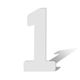 AIEX 17 Inch Blank Wooden Number 1 White Unfinished Wood Slices Sign Board for DIY Craft Projects Home Sign Wall Birthday Wedding Party Decoration AIEX