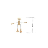 TEHAUX 16 Pcs Unfinished Wooden Doll Peg Doll Kit Wooden Peg Figures Wood Craft Supplies Plain Peg DIY Toys Robots Wooden Shapable Robot Cartoon TEHAUX