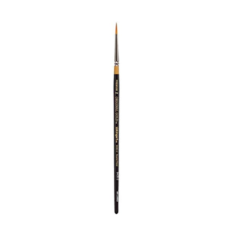 KINGART Premium Original Gold 9430-2 Round Floral Petal Series Artist Brush, Golden Taklon Synthetic Hair, Short Handle, for Acrylic, Watercolor, Oil KINGART