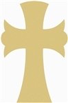 Cross Cutout Unfinished Wood Basic Shape Cut Out Home Decor Holiday Door Hanger MDF Shape Canvas Style 14 (24") Diverse Woodworking