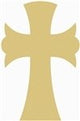 Cross Cutout Unfinished Wood Basic Shape Cut Out Home Decor Holiday Door Hanger MDF Shape Canvas Style 14 (24") Diverse Woodworking