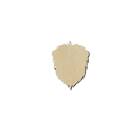 Lion Head Wood Craft Unfinished Wooden Cutout Art DIY Wooden Signs Inspirational Wall Plaque Retro Hanging Wall Signs Decor for Home Room Office Arupkeer