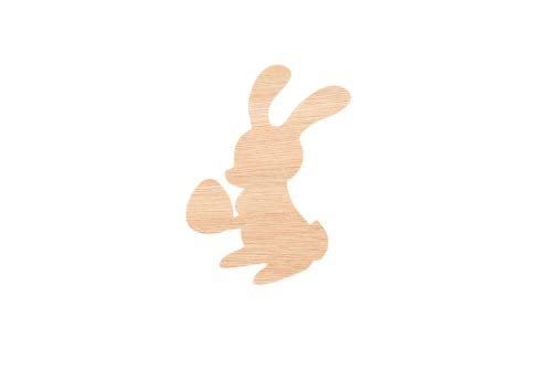 Unfinished Wood for Crafts - Wooden Easter Bunny with Egg Shape - Craft - Various Size, 1/4 Inch Thichness,1 Pcs - WoodArtSupply