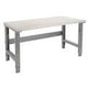 Global Industrial Adjustable Height Workbench C-Channel Leg, 72" W x 36" D, 1-5/8" Plastic Laminate Safety Edge, Gray Global Industrial