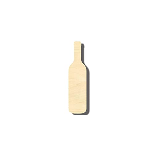 Unfinished Wood Wine Bottle Shape - Craft - up to 24" DIY 6" / 1/4" 24 Hour Crafts
