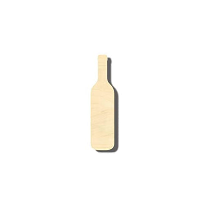Unfinished Wood Wine Bottle Shape - Craft - up to 24" DIY 6" / 1/4"
