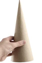 Factory Direct Craft Open Bottom Paper Mache Cones - Pack of 6 Cardboard Papier Mache Cones for DIY Crafts, Gnomes, Holiday Angels, Christmas Trees Factory Direct Craft