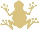Frog Cutout Unfinished Wood Jumping Amphibian Froggy Lily Pad Animal MDF Shape Canvas Style 1 Diverse Woodworking