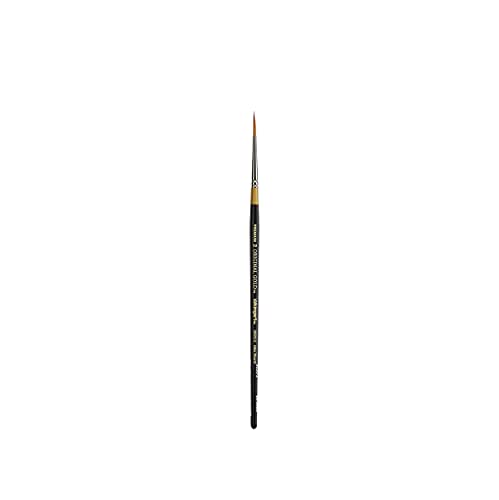 KINGART Premium Original Gold Series Handcrafted Golden Taklon Multimedia Artist Brushes, Gift Box, Set of 10, Black Gloss Handle, for Oil, Acrylic, - WoodArtSupply