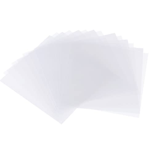 ZHluja 15-Pack 4 mil 12-Inch-by-12-Inch Blank Stencil Sheet for Cricut Vinyl, Silhouette, Transparent PET Acetate Mylar Craft Template Material ZHluja