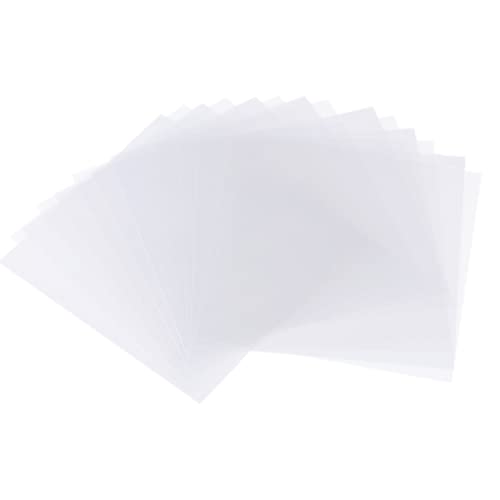 ZHluja 15-Pack 4 mil 12-Inch-by-12-Inch Blank Stencil Sheet for Cricut Vinyl, Silhouette, Transparent PET Acetate Mylar Craft Template Material