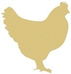 Chicken Cutout Unfinished Wood Animal Kids Craft Farm House Decor Easter Door Hanger MDF Shape Canvas Style 1