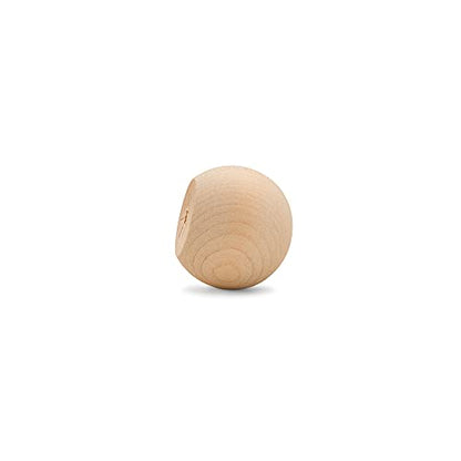 Woodpeckers Unfinished Wood Ball Knobs 1 inch for Kitchen Cabinet Knobs, Drawer Knobs, Dresser Knobs and Crafts, Pack of 50