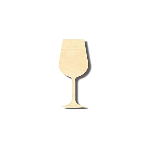 Unfinished Wood Wine Glass Shape - Craft - up to 24" DIY 6" / 1/4" - WoodArtSupply