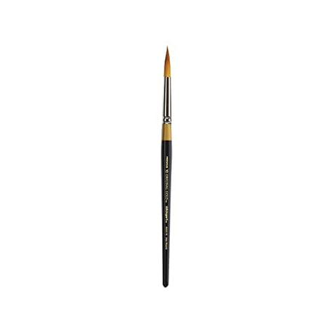 KINGART Premium Original Gold 9020-10 Ultra Round Series Artist Brush, Golden Taklon Synthetic Hair, Short Handle, for Acrylic, Watercolor, Oil and KINGART